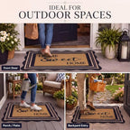 Thenshop 2 Pcs Layered Welcome Mat Set, Coir Scalloped Doormat, Sweet Home - Image 5