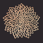 12 PCS Decorative Placemats Vinyl Hollow Table Mats Non-Slip Heat Insulation Dinner Mat Metallic Philopack(Rose Gold-12) - Image 5