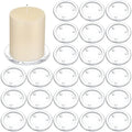 Patelai 36 Pieces Clear Glass Pillar Candle Holder Plates 4 Inch Round Glass Candle Plate Small Flat Tray for Dining Table Centerpiece Wedding Spa Home Party Decoration by Patelai