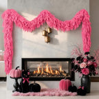 9Ft Halloween Cedar Garland,Pink Real Touch Soft Christmas Decorations by NTNIETING