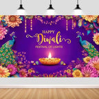 15X10FT Happy Diwali Party Backdrop Decorations Indian Festival of Lights Diwali Photography Background for Light Celebration Festival Party Photo Props Booth Banner Supplies - Image 6