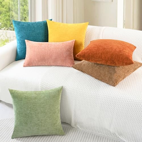 CaliTime Fall Decorative Throw Pillow Covers 18 X 18 Inches Burnt Orange - Image 4