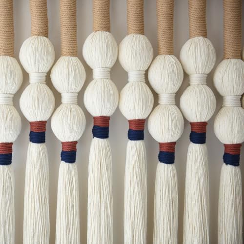 Macrame Wall Hanging Boho Wall Art Handmade Spherical Knot 27" W x 33" L - Image 5