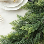 MIZII Christmas Garlands 6FT Thick Artificial Pine Garland Real Touch Green Faux Pines Vine Greenery Garland Christmas Decorations for Xmas Fireplace Mantle Home Decor Indoor Outdoor (Pine 6FT) - Image 6