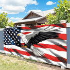 7 * 16FT Eagle USA Flag 4 of July Garage Door Cover Decorations Independence Day Garage Door Banner for Outdoor Indoor Patriot Party Photography Backdrop - Image 5