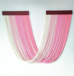 Tie-Dye Macrame Wall Hanging Large 46" Wx36 L Dip Dye Yarn Tapestry Home Boho Wall Decor Ombre Art Headboard Bedroom Living Room Apartment,Pink by FZHLR