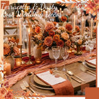 Remagr 12 Pcs Gradient Terracotta Cheesecloth Gauze Table Runners - Image 4