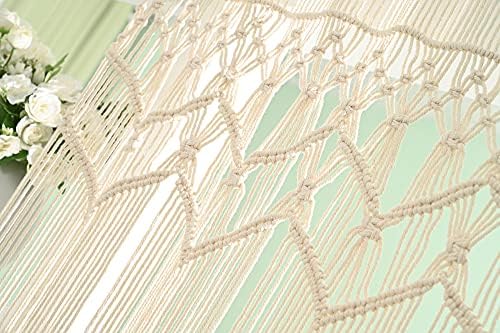 Homesunshine Macrame Wall Hanging Tapestry- Macrame Door Hanging, Room Divider, Macrame Curtains, Window Curtain, Door Curtains, Wedding Backdrop Arch Boho Wall Decor,35x73inch (35X73) - Image 5