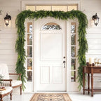 16FT Real Touch Norfolk Pine Garland for Christmas Decorations Indoor by CYSKXYI