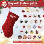 Personalized Mini Christmas Stockings - Custom Embroidered Name Knit Stockings for Baby,Kids,Family - Red/Green/Pink/Blue Knit 9” Small Christmas Stocking Fireplace Holiday Decor(9 Pack) - Image 6