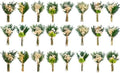 12/24PCS Handmade Dried Flower Bouquet Natural Dried Wildflowers by Unknown