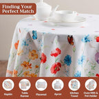 Maison d' Hermine Table Cloth Round Table Reusable 100% Cotton 69" Diameter - Image 4