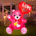 SEASONBLOW 4 FT Inflatable Valentine's Day Bear with Heart Lighted Decoration for Yard Lawn Garden Home Party Indoor Outdoor Holiday Decor by SEASONBLOW