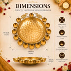 DIYANA IMPEX Urli Bowl for Diwali Decoration, Floating Flower Bowl, Decorative Bowl for Pooja, Festivals and Home Decor Christmas, Pooja, Festival, Wedding (Peacock) - Image 4