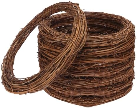 8 Pcs 10 Inch Natural Grapevine Wreath Set, Hand-Woven Vine Branch Wreaths for DIY Crafts, Christmas Decorations, Home & Event Styling by KUKLIPJIM