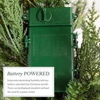 Balsam Hill Outdoor Winter Evergreen Christmas Wreath - Timeless Cheer Front Door Wreath with Cedar & Fir Foliage & Battery-Operated LED Clear Lights, 34" - Image 5