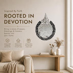 IWA CONCEPT Wooden Acrylic Multiple Pieces Ayatul kursi | Islamic Ramadan Wall Decorations | Modern Muslim Housewarming Gift |Calligraphy |Quran Wall Art (3XLarge 72x54 inches, In Silver Out Black) - Image 2