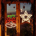 2 Pack Christmas Window Lighted Decorations,Christmas Window Silhouette Lights,Double Side Sign Lamp Decoration for Holiday Indoor Wall Door Glass Decor,Beel，Star - Image 3