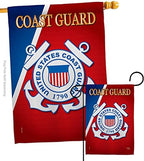 Coast Guard Garden House Flag - Set Armed Forces USCG Semper Paratus United State American Military Veteran Retire Official - Decoration Banner Small Yard Gift Double-Sided Made In USA 28 X 40, 1 x house & 1 x garden flags by Breeze+Decor