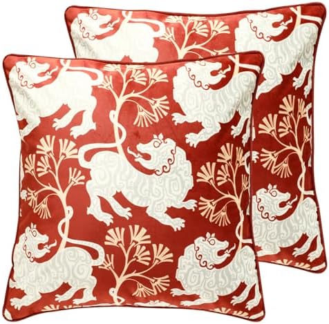 patdrea Designer Velvet Throw Pillow Cover,Set of 2,18"x18"-ClarenceA by patdrea