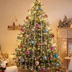 Soulchen Vintage Christmas Tree Ornaments Set, 2.4'' Retro Striped Ball - Image 5