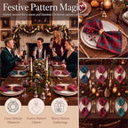Mixweer 24 Pack Christmas Cloth Napkins Bulk, 15 x 15 Inch Square - Image 6