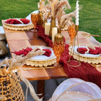 13.8" Set of 4 Round Woven Corn Husk Placemats by Delaqiko - Image 6
