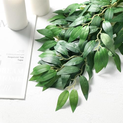 Suncalla 4 Pcs 10 Feet Italian Ruscus Greenery Garland Willow Vines Twigs - Image 4