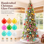 FoldTier 9pcs 3" Colorful Glass Ball Christmas Tree Ornament, Multicolor - Image 4