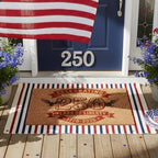 Moucuny 2 Pcs 4th of July Coir Door Mat Outdoor, Patriotic Non-Slip Decor - Image 5