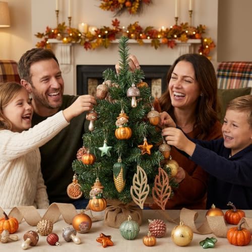 Valery Madelyn 50ct Fall Ornaments Shatterproof Tree Decorations for Home - Image 4