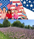 Pack of 100 American Flags with wood Stick, 12x18 Inch American Flags for outside, US Flags/American Hand Held Stick Flags with Kid-Safe Spear Top, Perfect for Patriotic Decorations, Parades, Veteran Party,4th of July decorations - Image 7