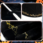 HyDren 72 inch Velvet Christmas Black Tree Skirt (Classical Style) - Image 3