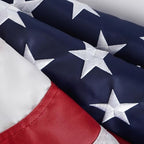 SYII American Flag 30x60 Ft TearProof Series for Outside, Heavy Duty Tough Spun All Weather US Flag for High Wind, Embroidered Stars Sewn Stripes and Brass Grommets - Image 3