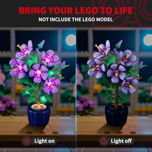 BRIKSMAX 2.0 Light Kit for Lego-Hibiscus -Innovative Led Lighting Compatible with Lego The Botanical Collection 10372 - Not Included Model Set - Image 2