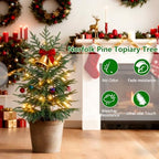 Grooy 2 Pack 3FT Artificial Norfolk Pine Tree with Pot - Image 6