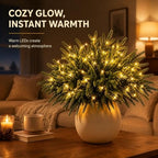 Twinkling Enchanted Evergreen Pine Tree with Lights, 5/10 Pack Lighted Artificial Pine Branches, Enchanted Evergreen Pine Decor for Christmas, Winter, Tabletop, Mantel and Vase，Pine*10 - Image 2