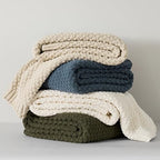 EVERGRACEHOME Chunky Chenille Knit Throw Blanket, 60 x 80, Beige - Image 6