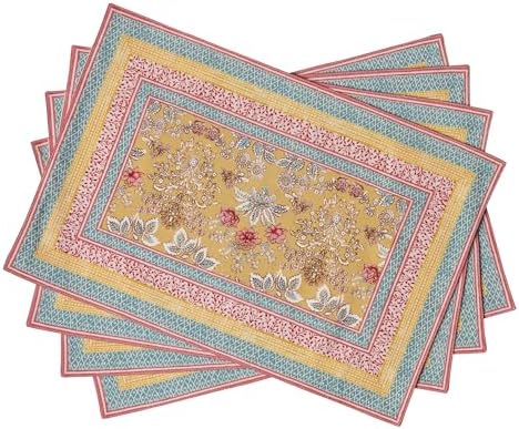 Maison d' Hermine Placemats Set of 4 Reusable 100% Cotton (13"x19") by MaisondHermine
