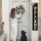 Interchangeable Welcome Sign 12 Pcs Replaceable Icons 45"X9" Wood Black - Image 5