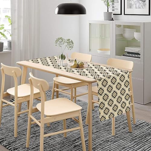 Aztec Tribal Geometric Table Runner Southwestern Style Native Linen Pattern Printed Table Setting Decor for Garden Farmhouse Party Holiday Dinner Home Decoration Everyday 13x120in - Image 3