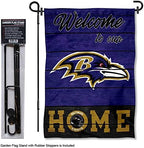 WinCraft Ravens Welcome to Our Home Garden Flag and Flagpole Mount - Image 2