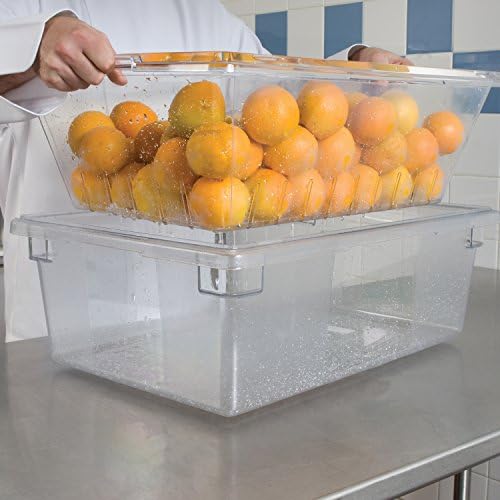 Rubbermaid Commercial Products Food Storage Box/Tote for Restaurant/Kitchen/Cafeteria, 12.5 Gallon, Clear - Image 2