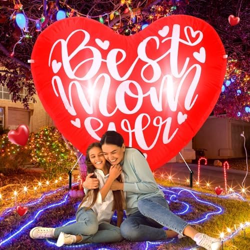 VIHOSE Inflatables Arch Outdoor Decorations Inflatable Arch Build in LED Lights for Party Supplies Decor(3.9 Inch,Cute Heart) - Image 5