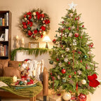 JORNOY 106Pcs Christmas Ornaments Set, Shatterproof Assorted Hanging Baubles Decorations Bulk for Christmas Tree Decorations Home Holiday Party Decor, Red & Green & Gold - Image 5