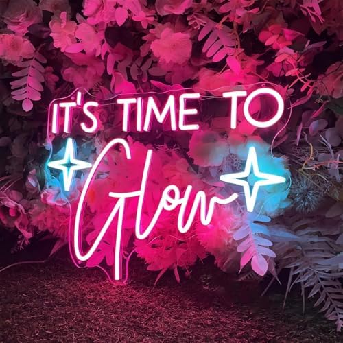 It's Time to Glow LED Neon Sign Transparent Acrylic Light Decor for Wedding Birthday Party Wall Home Bedroom Room Art Decoration with USB Light Modulator 5V - Image 2