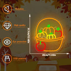 Thanksgiving Harvest Basket Neon Sign for Wall Decor Fall Led Neon Light - Image 3