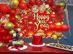 Chinese New Year 2027 Backdrop 8x6FT Red Lantern Traditional Happy Lunar New Year Photography Background Chinese Spring Festival Party Decorations Supplies Photo Props - Image 4