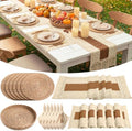 6 Sets Dining Table Decoration Boho Placemat, Caramel, 12x72 by Gandeer