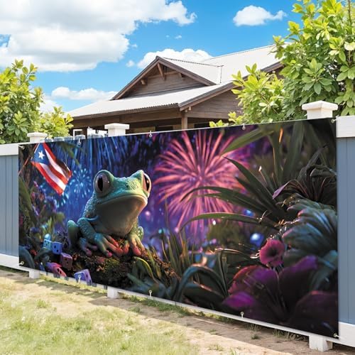 7 * 16ft Vibrant Puerto Rico Garage Door Banner, Tropical Island Style Decor Flag, Retro Castle Pattern Photo Backdrop, Cultural Pride Background for Outdoor Festival Holiday Garage Door Decoration - Image 5